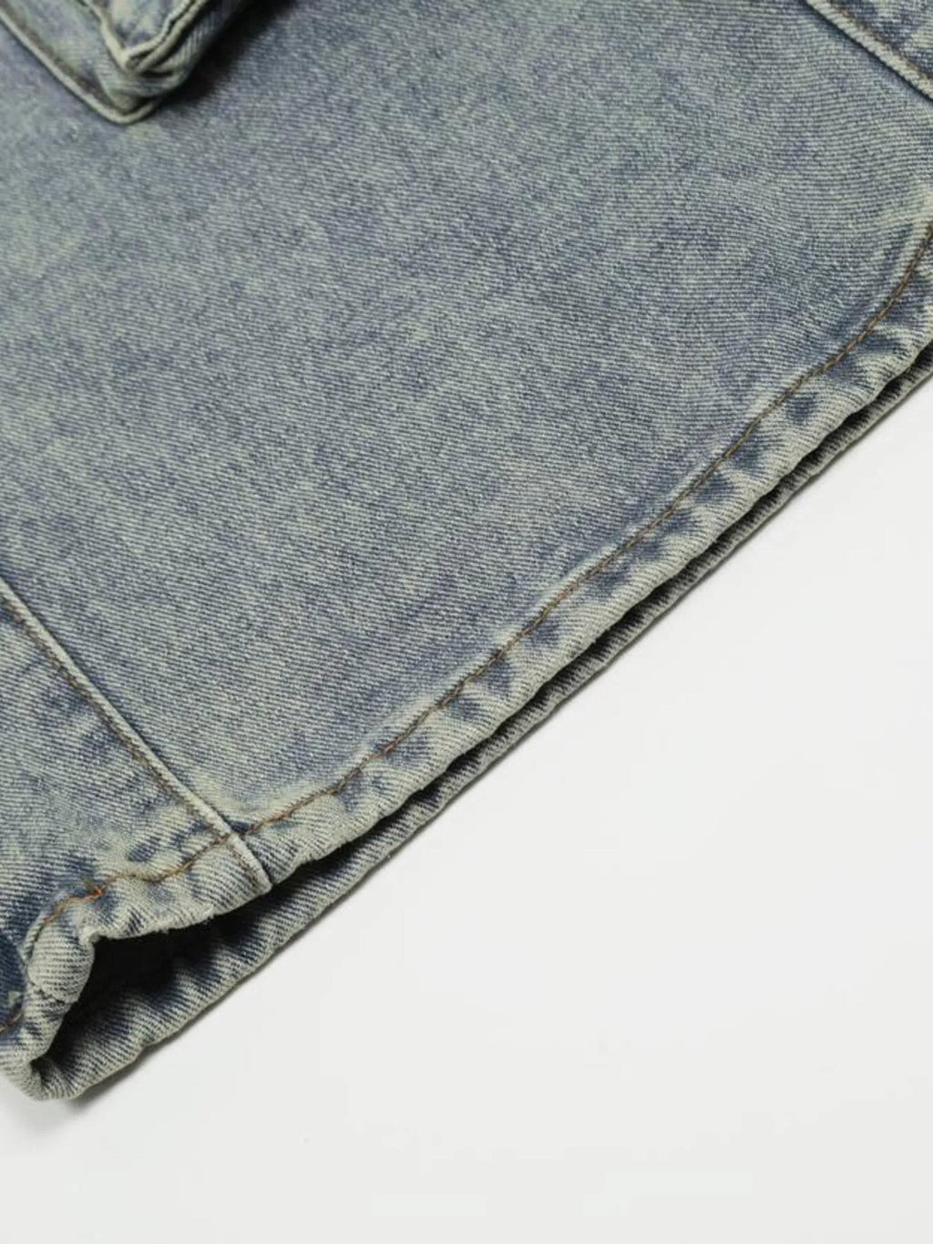 Men's Multi-Pocket Cargo Wide Leg Jeans