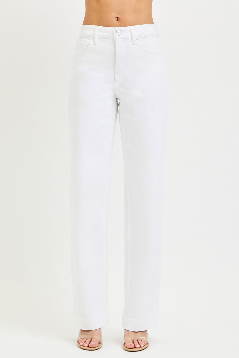 RISEN Full Size High Rise Wide Baggy Pants Plus Size