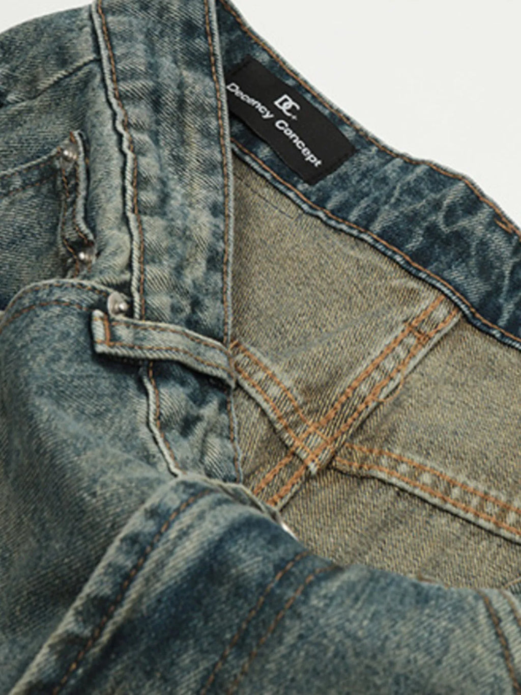 Men's Distressed Straight Leg Jeans