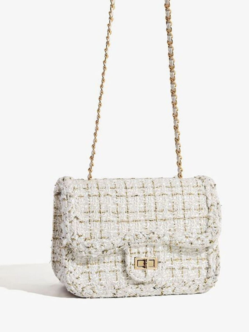 Tweed Chain Shoulder Bag