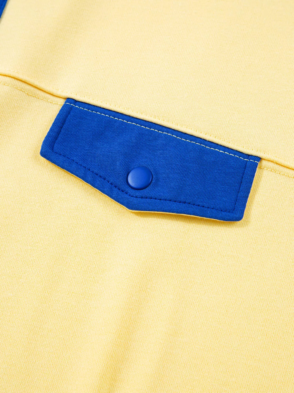 Color Block Patchwork Half Button Top and Shorts 2pcs Set