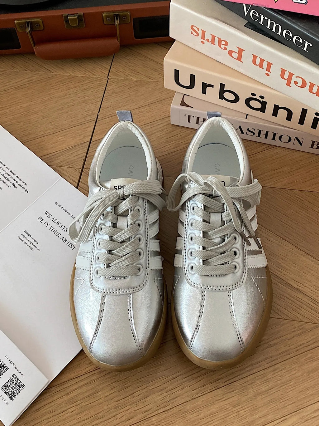 Striped Lace Up Sneakers