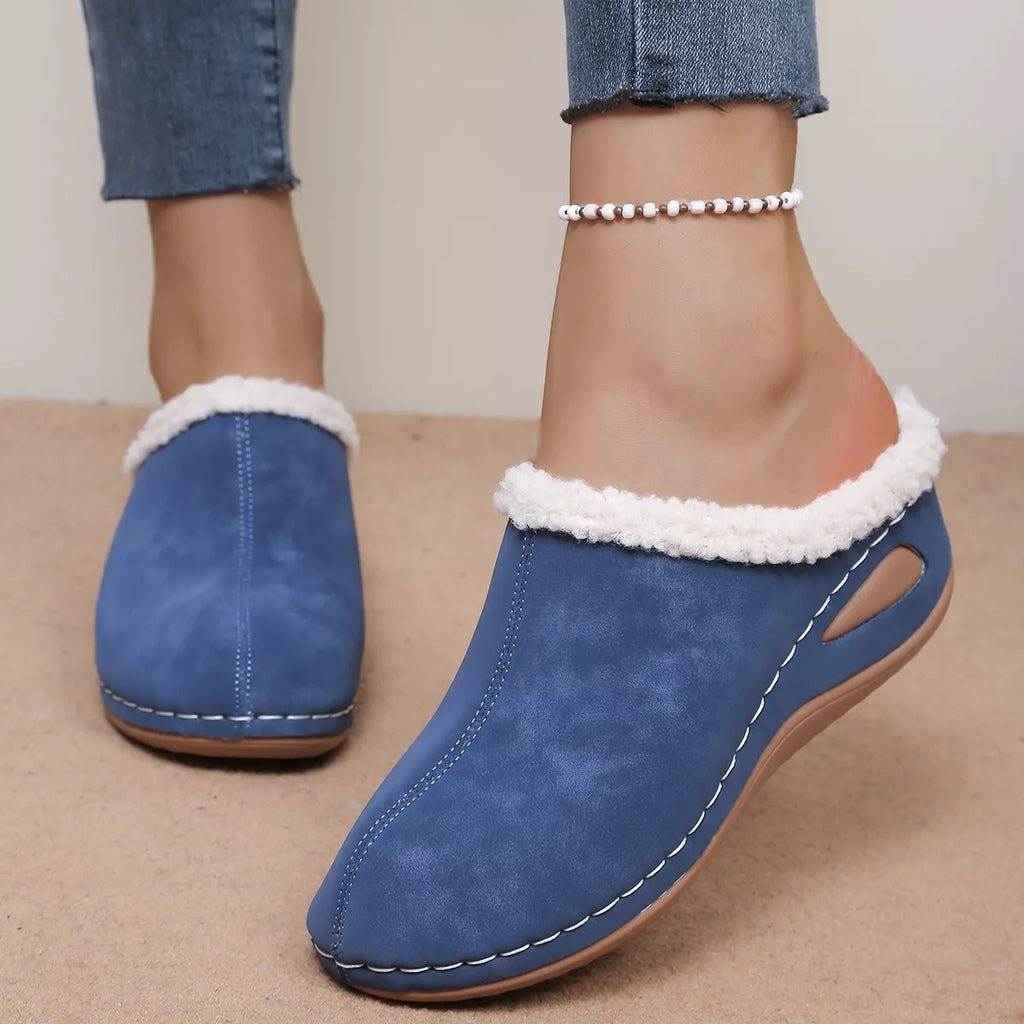 Plush Lined Wedge Slip-Ons