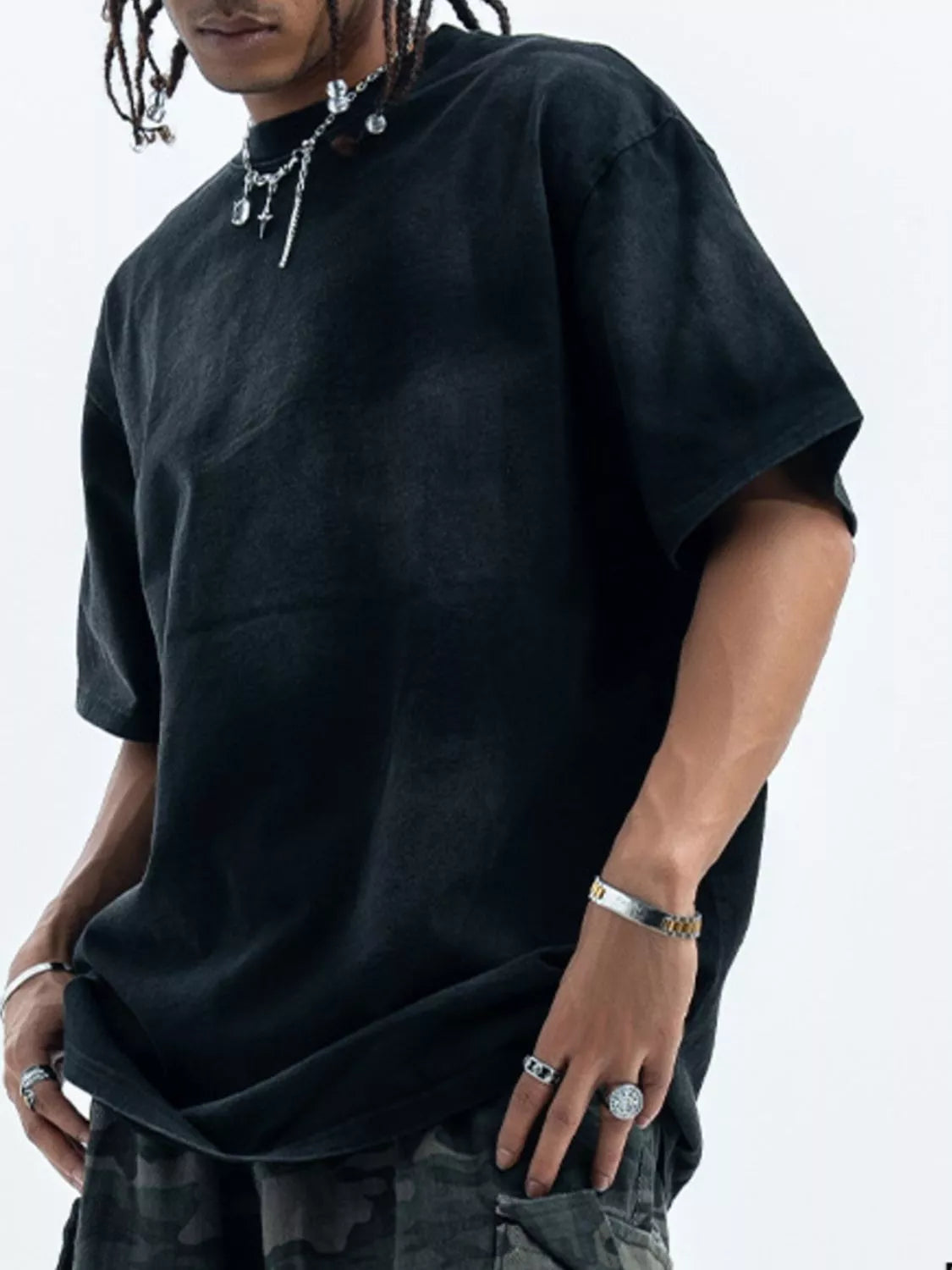 Men's Washed Short Sleeve Oversized T-Shirt
