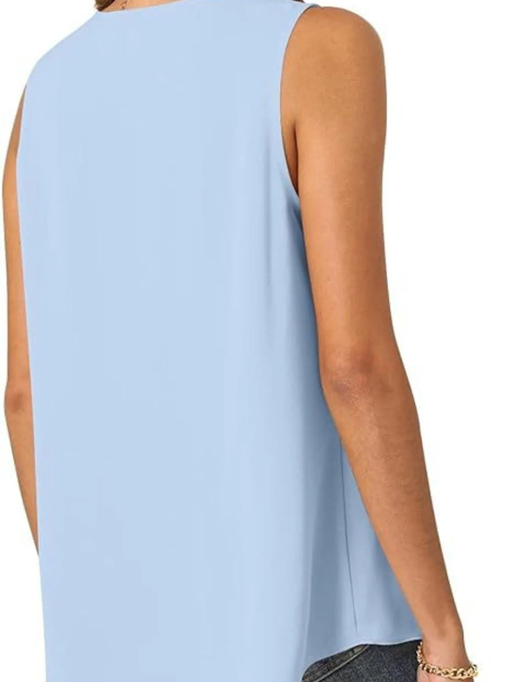 Full Size V-Neck Sleeveless Tank Top Plus Size