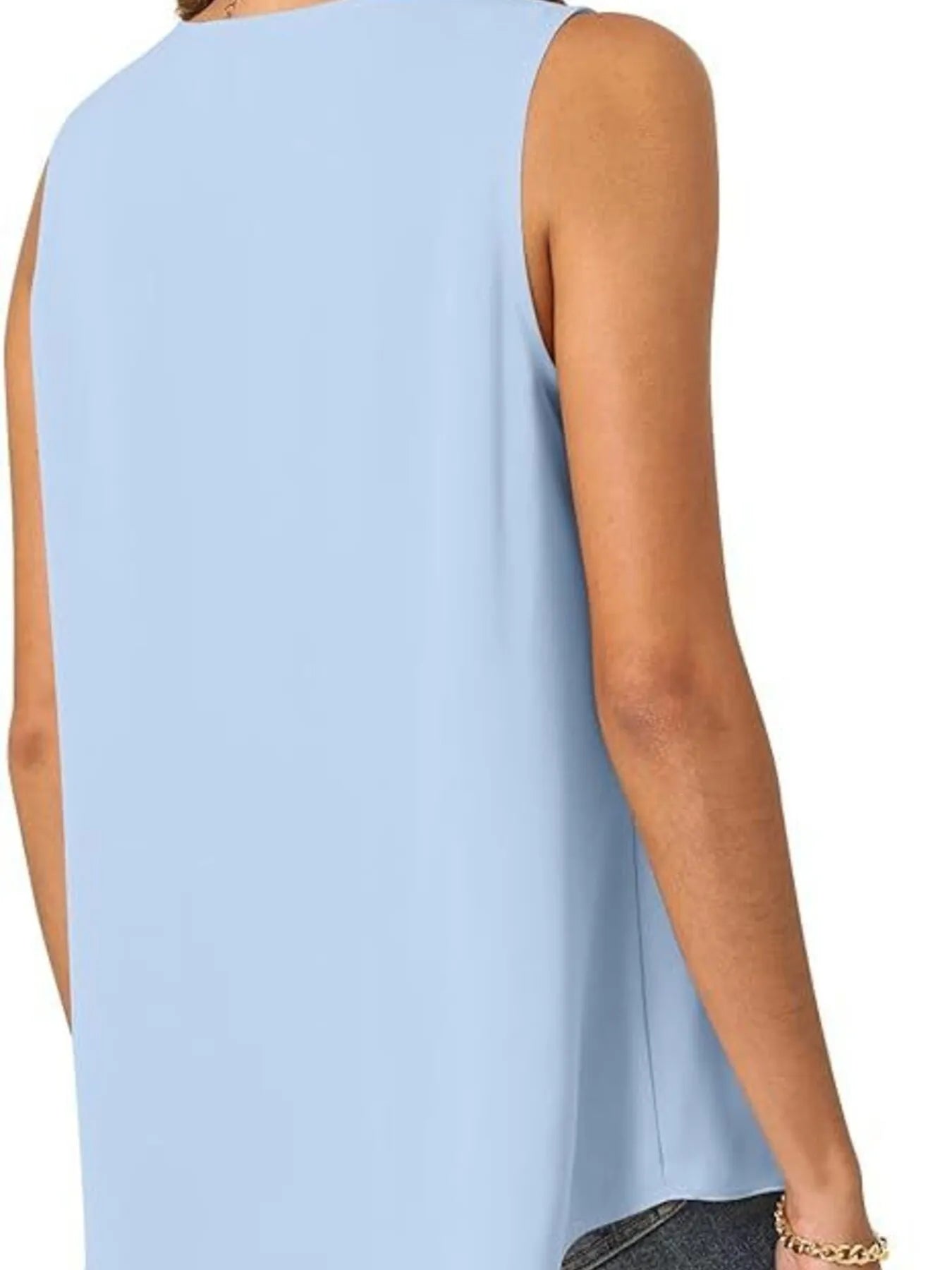 Full Size V-Neck Sleeveless Tank Top Plus Size