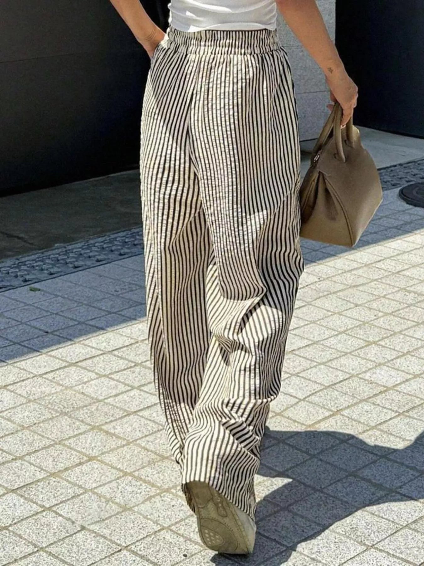 Striped Wide Leg Pants