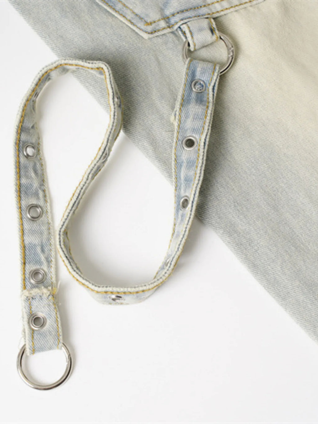 Men's Frayed Hem Wide Leg Jeans