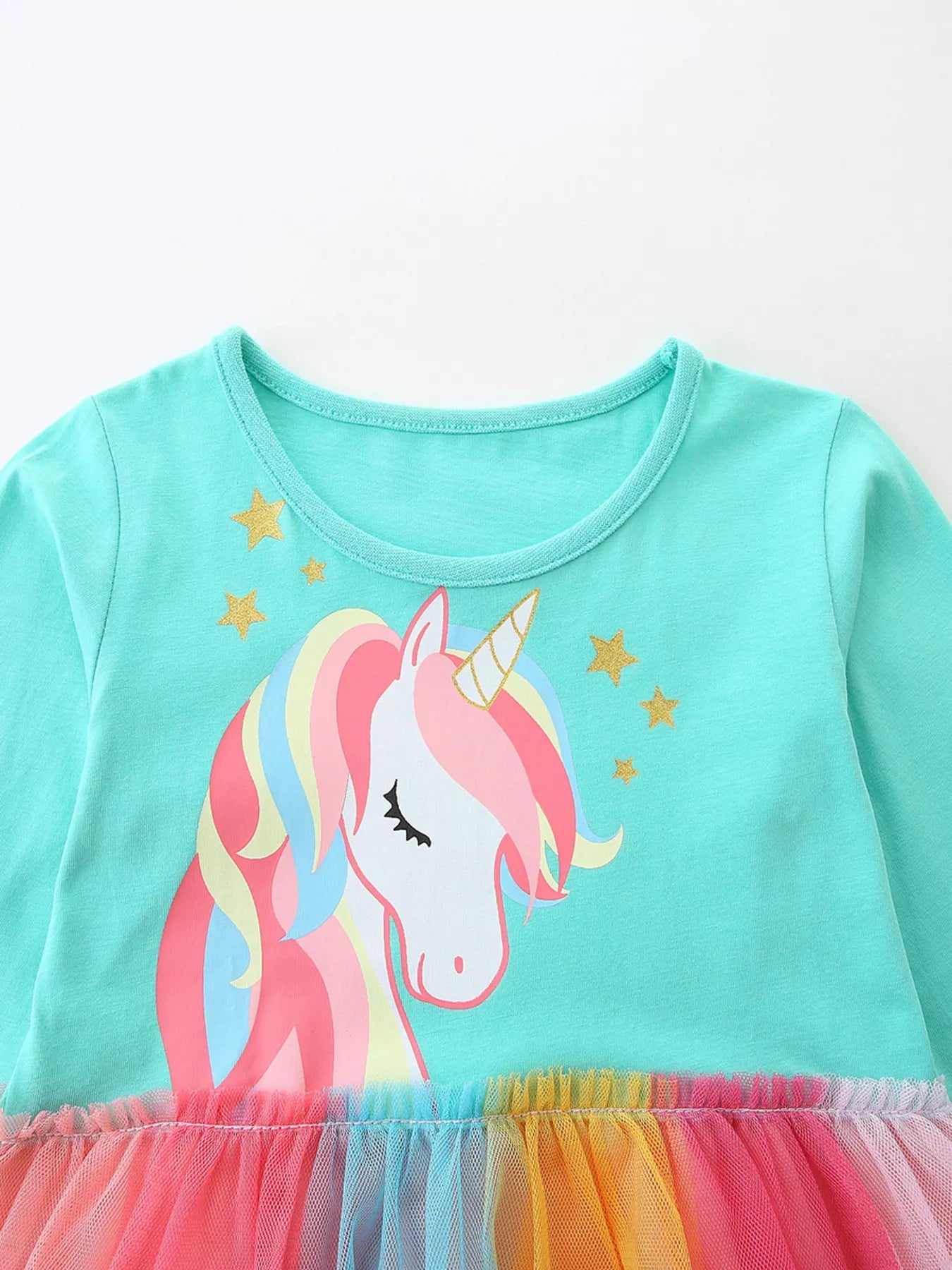 Children's Unicorn Rainbow Tulle Dress