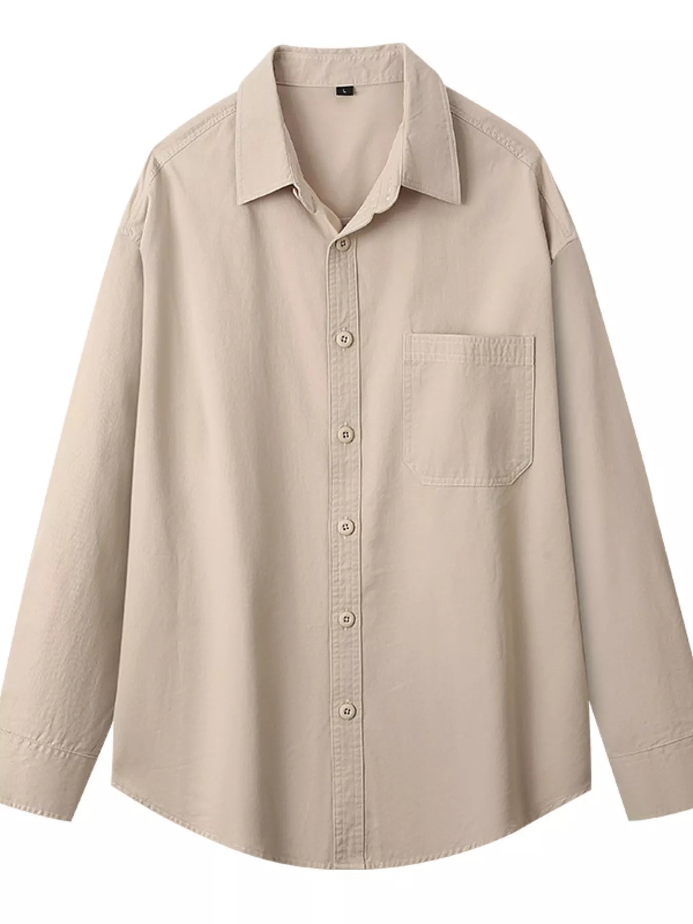 Men's Plus Size Button Up Long Sleeve Shirt