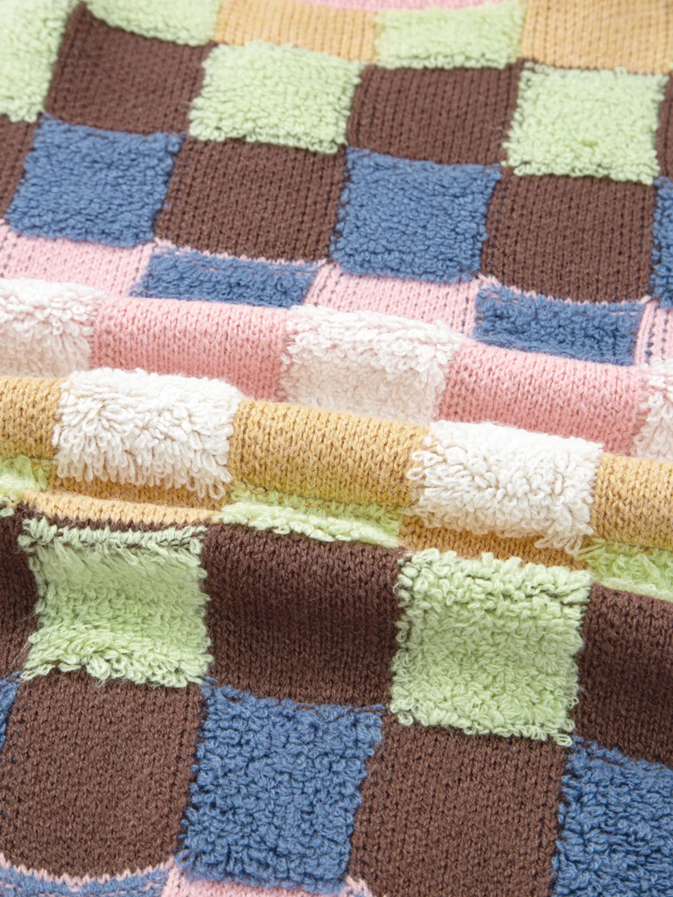 Checkered Pattern Button Front Cardigan