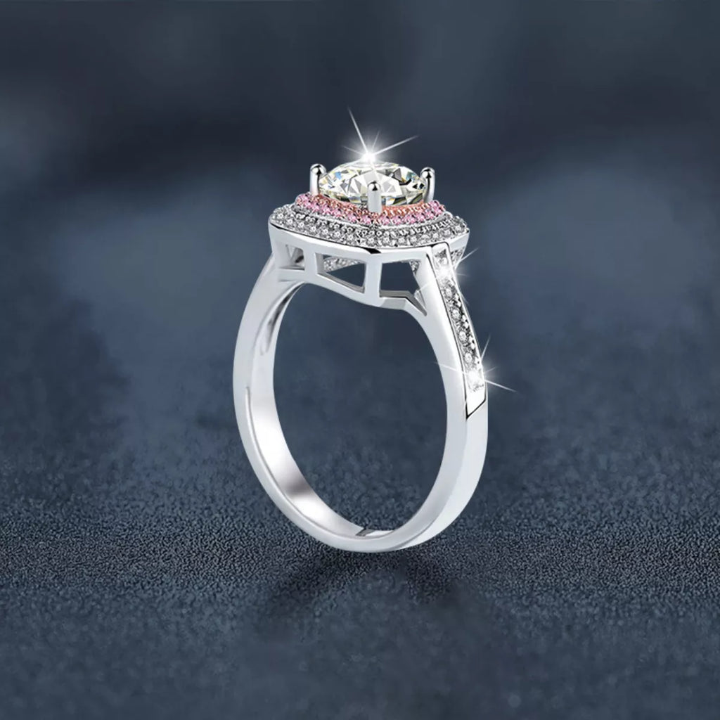 1 Carat Moissanite 925 Sterling Silver Ring