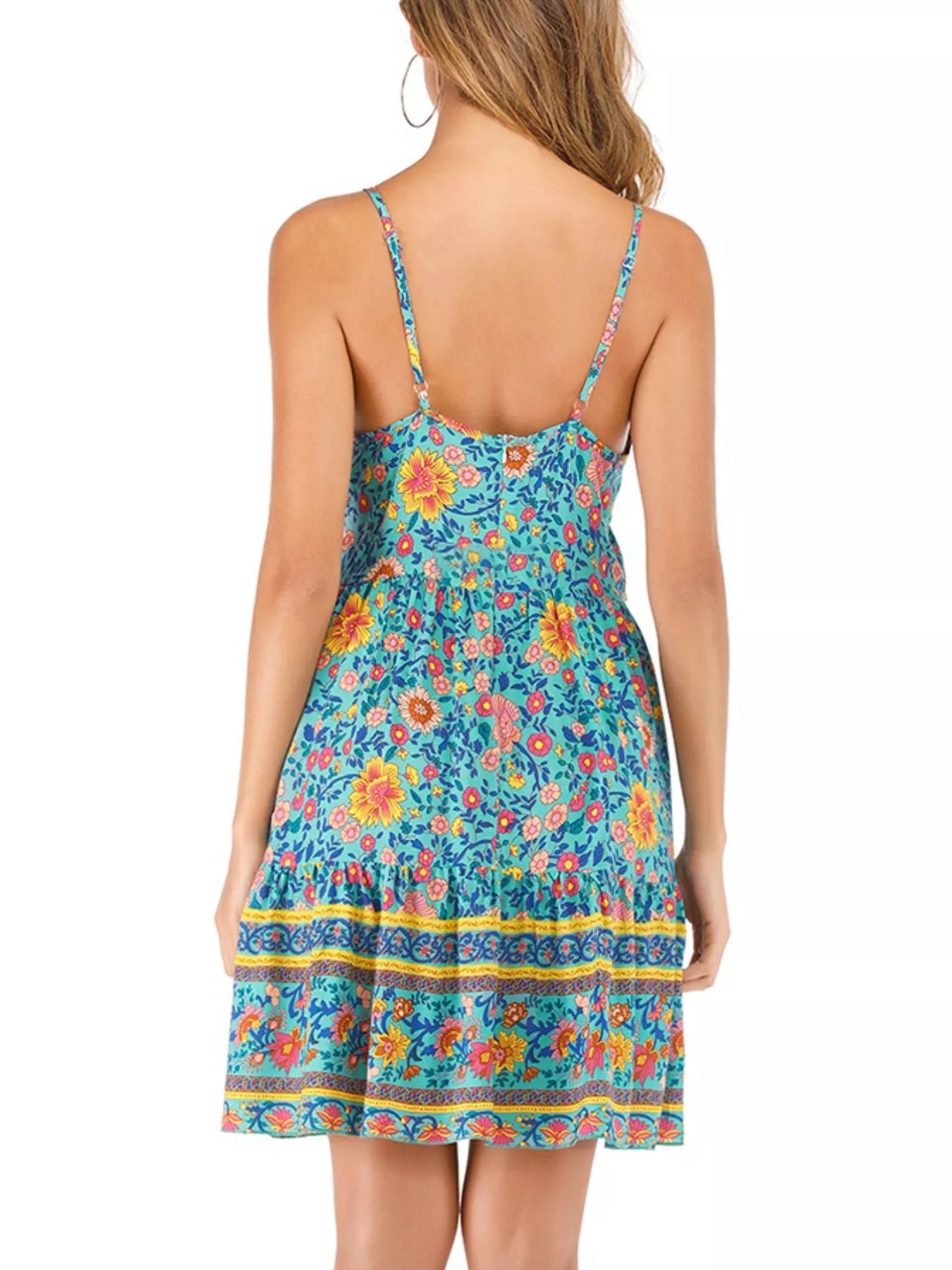 Floral Print Spaghetti Strap Mini Dress