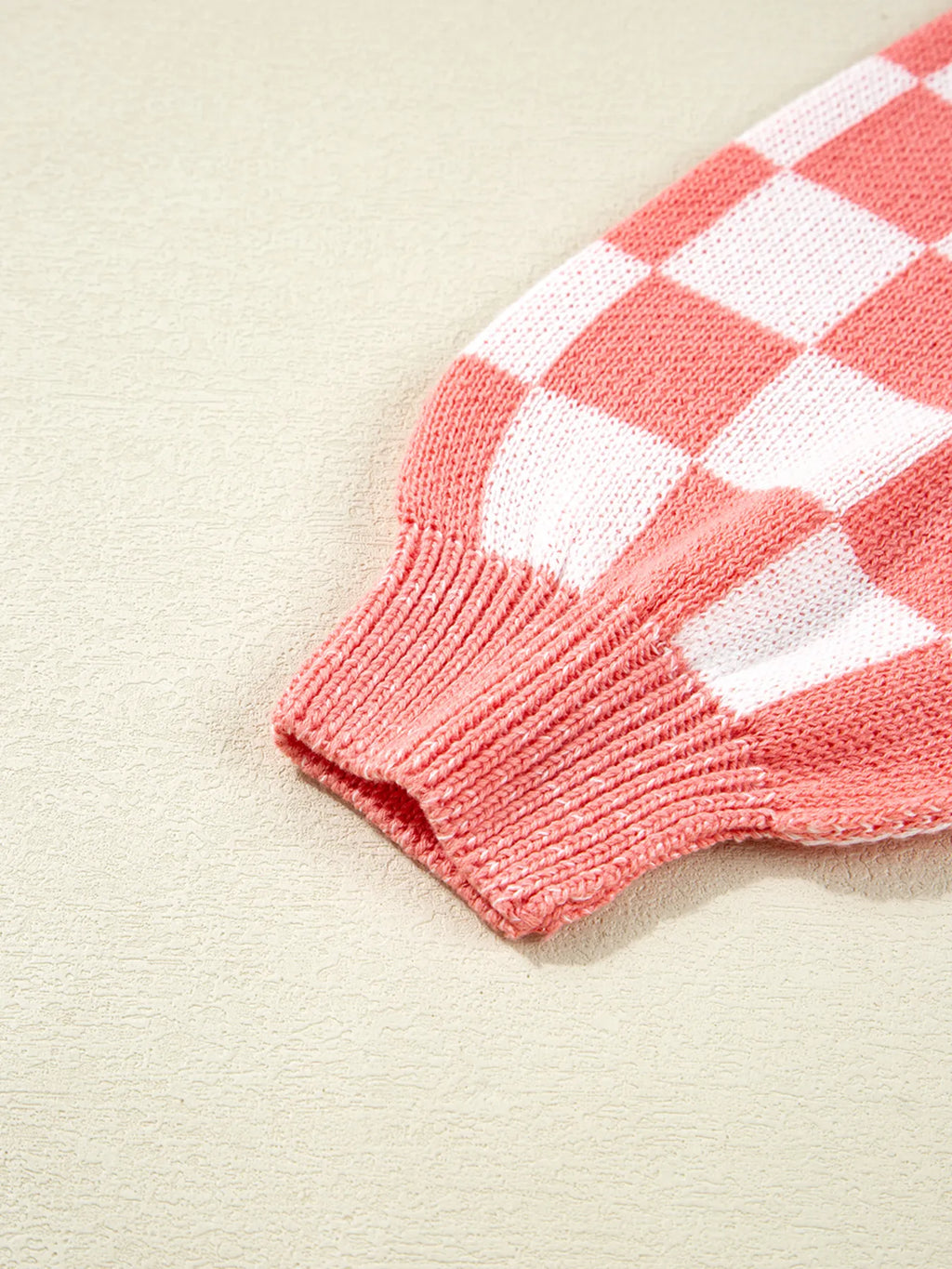 andycane Snowflake Checker Drop Shoulder Sweater