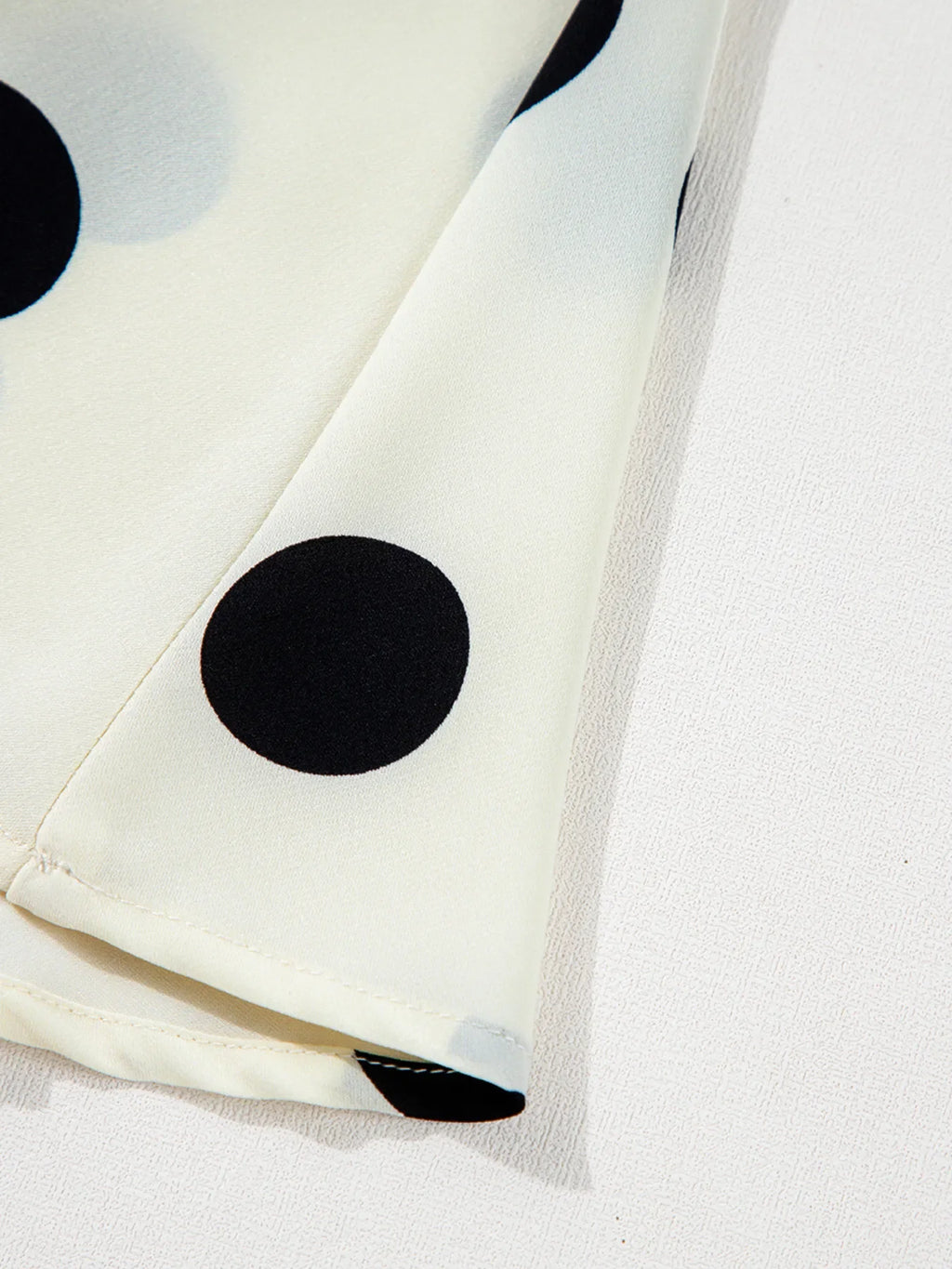 Polka Dot Surplice Puff Sleeve Mini Dress