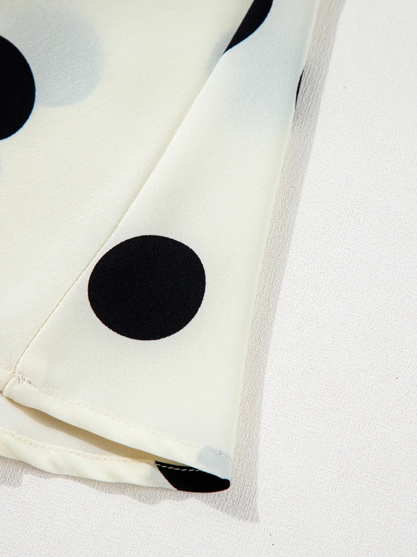 Polka Dot Surplice Puff Sleeve Mini Dress