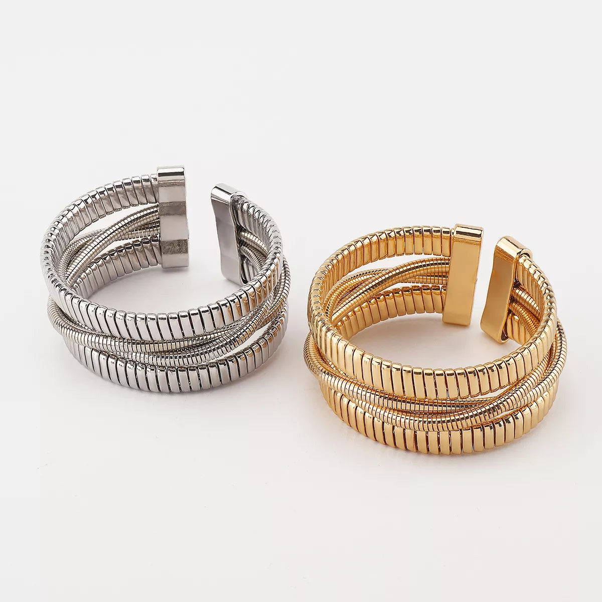 Multi-Layered Open Bracelet