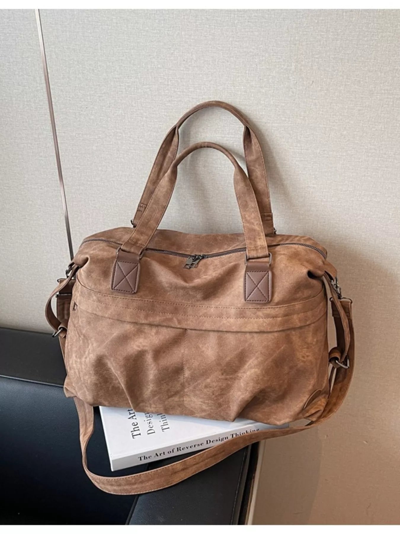 Vintage Adjustable Strap Duffel Bag
