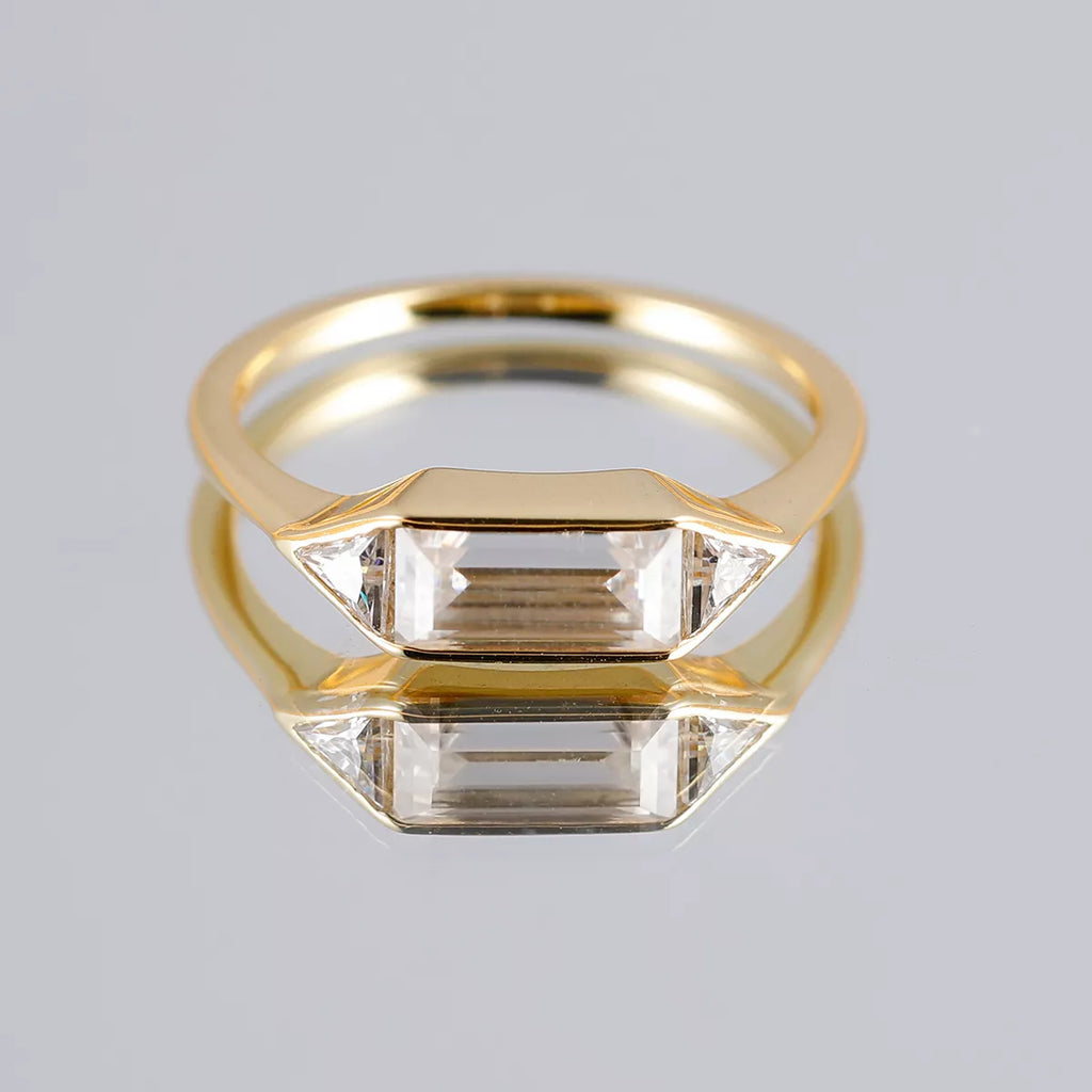 1 Carat Moissanite 925 Sterling Silver Ring