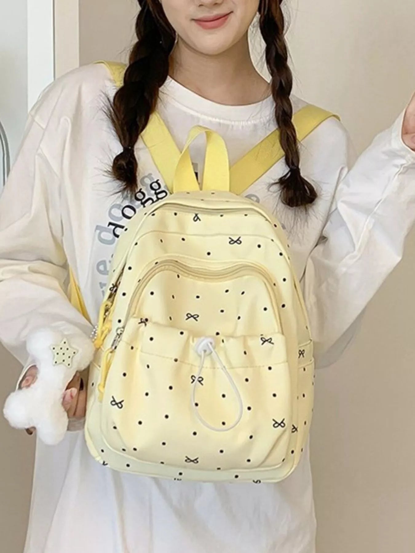 Polka Dot Lightweight Backpack Bag