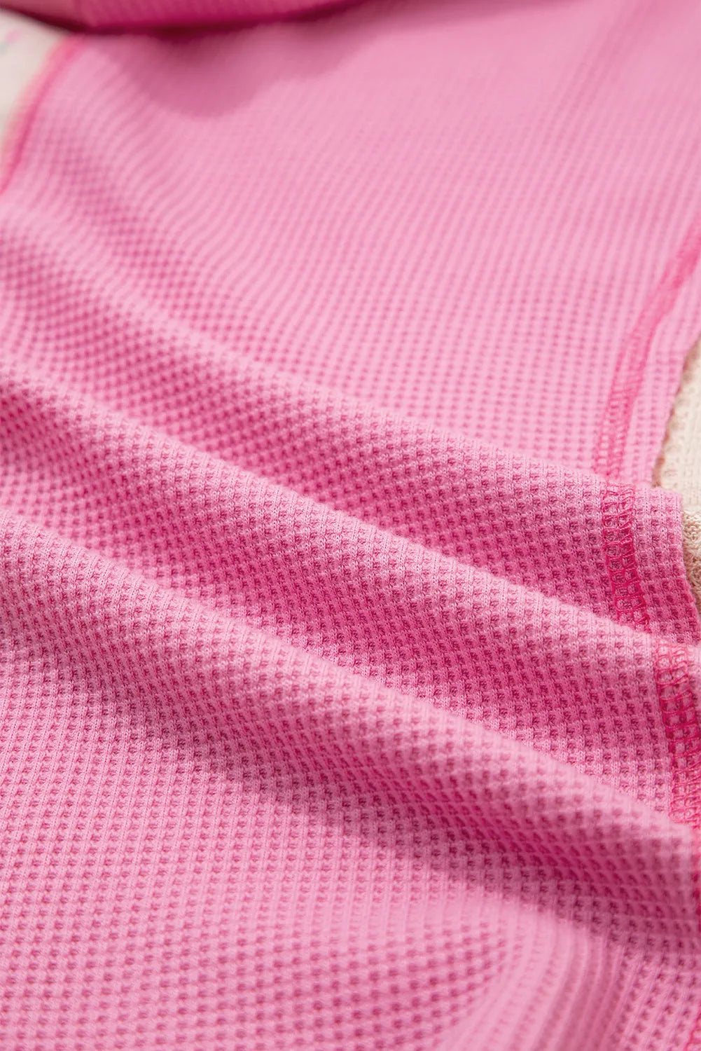 Color Block Button Detail Hoodie