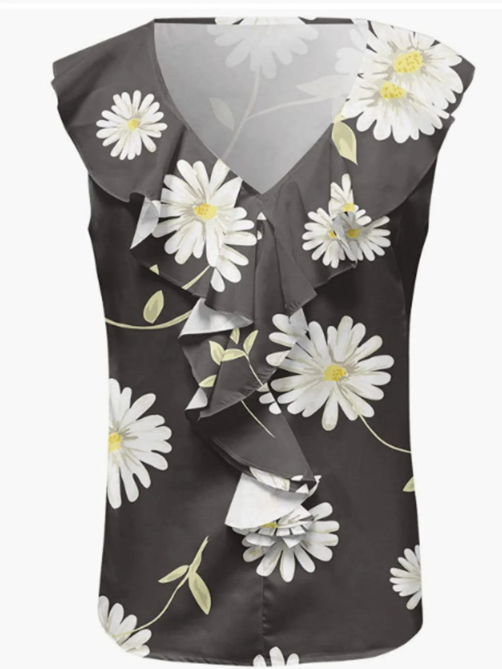 Printed V-Neck Tank