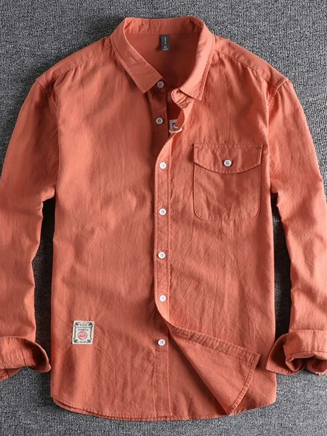 Men's Plus Size Button Down Long Sleeve Shirt