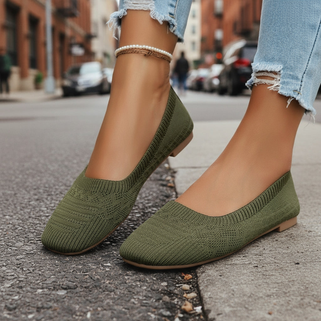 Women’s Knitted Slip-On Shoes | Plus Size Breathable Sneakers