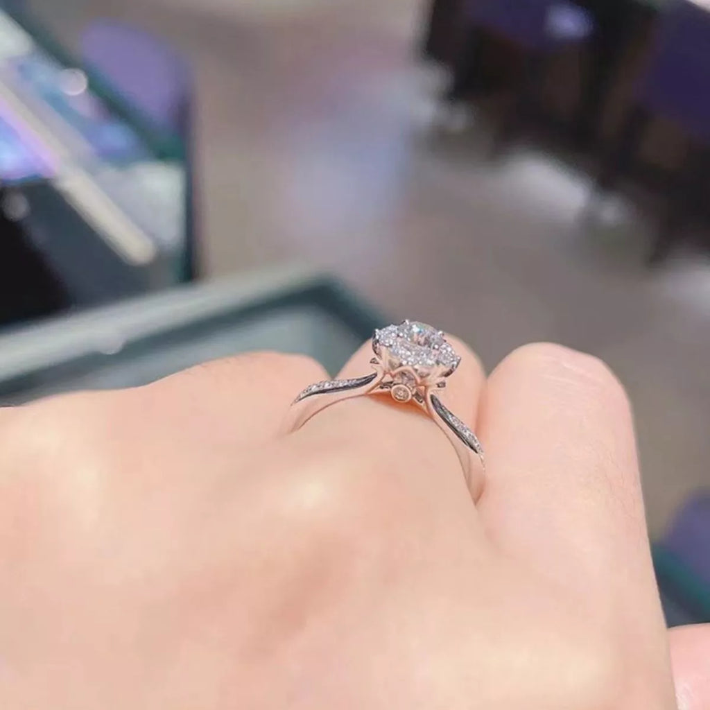 1 Carat Moissanite 925 Sterling Silver Ring