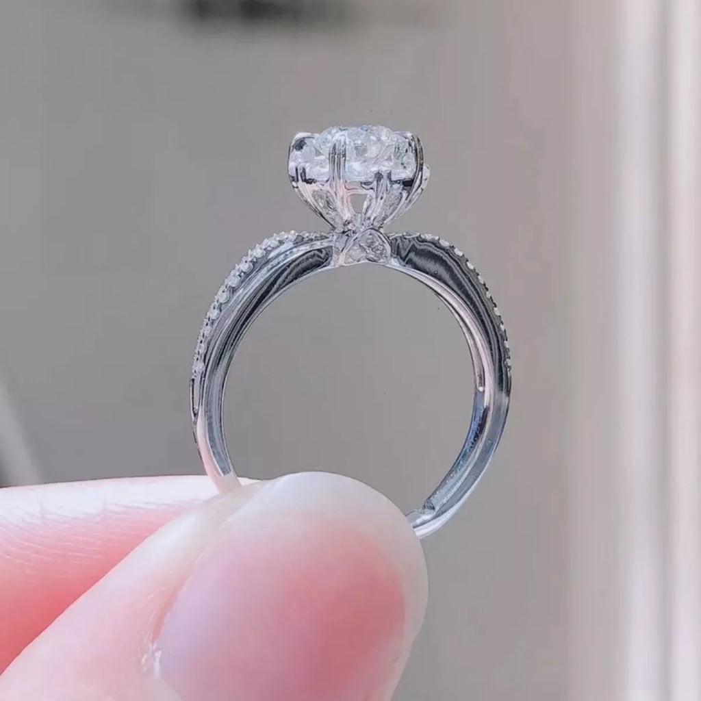 1 Carat 925 Sterling Silver Moissanite Ring