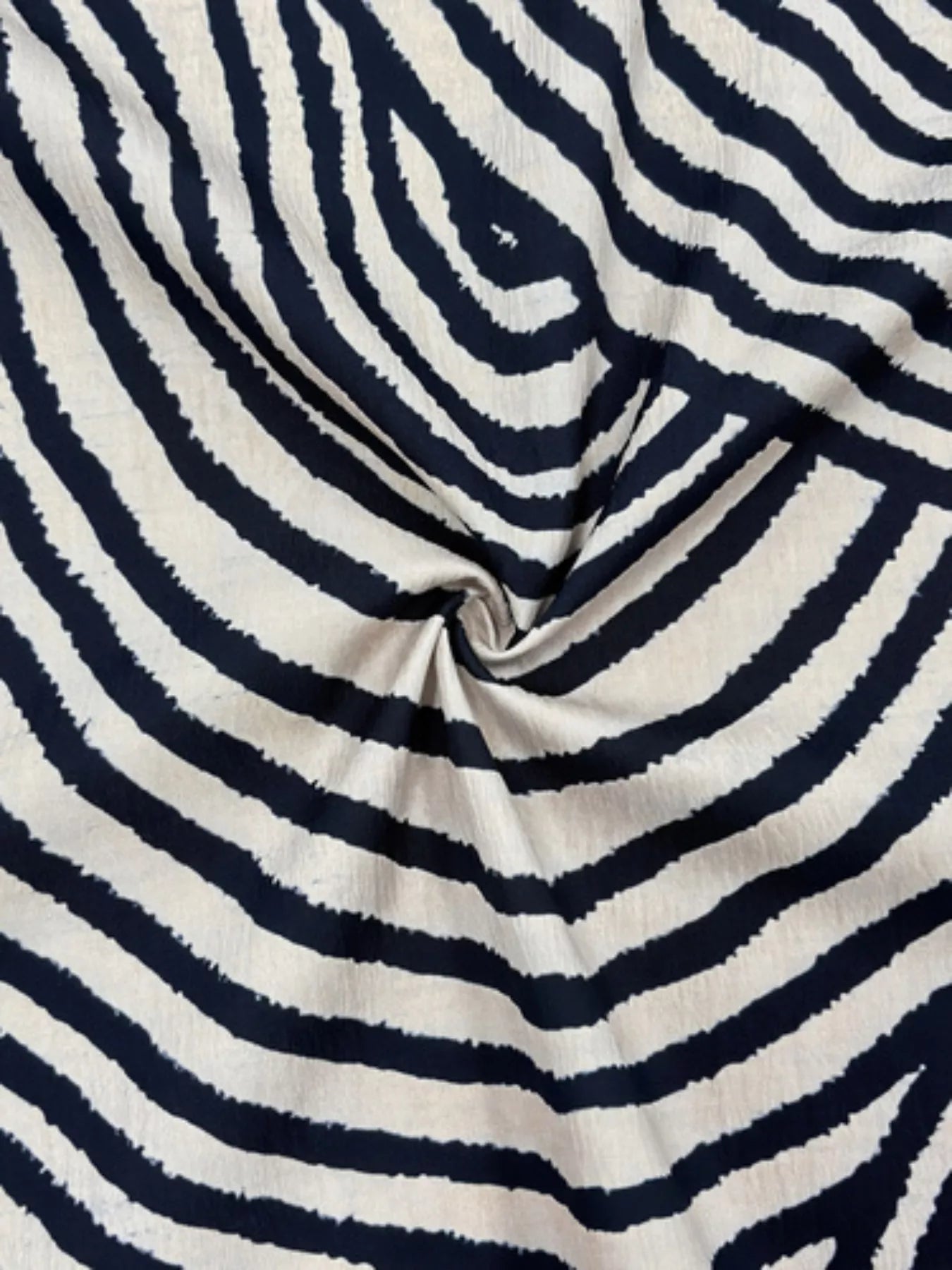 Plus Size Abstract Zebra Print Button-Down Shirt