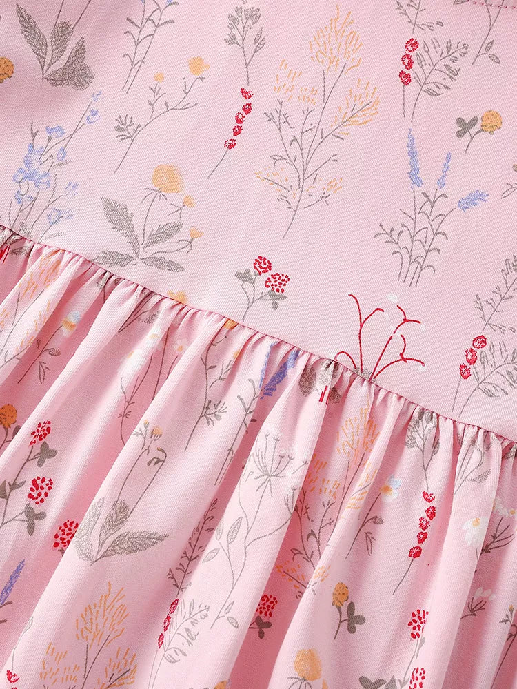 Children's Floral Print A-Line Dress