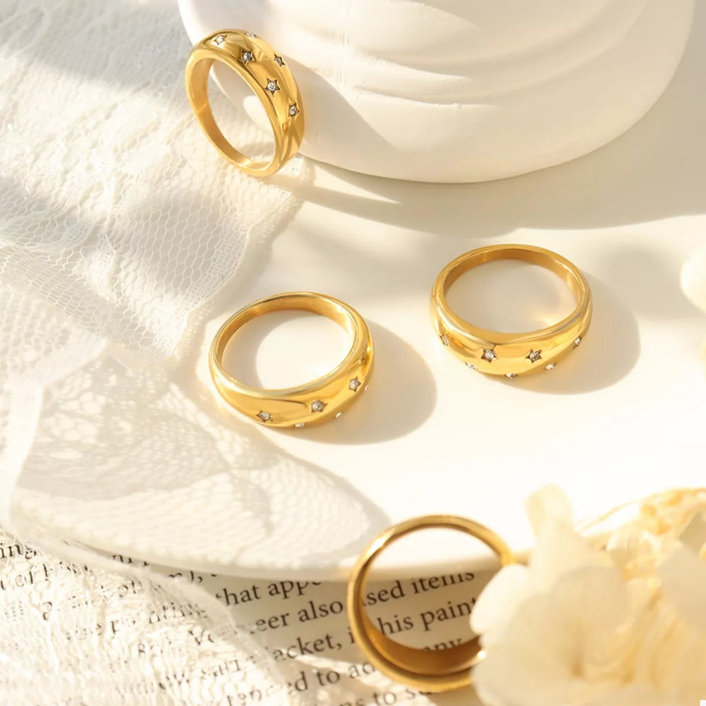 18K Gold-Plated Zircon Ring