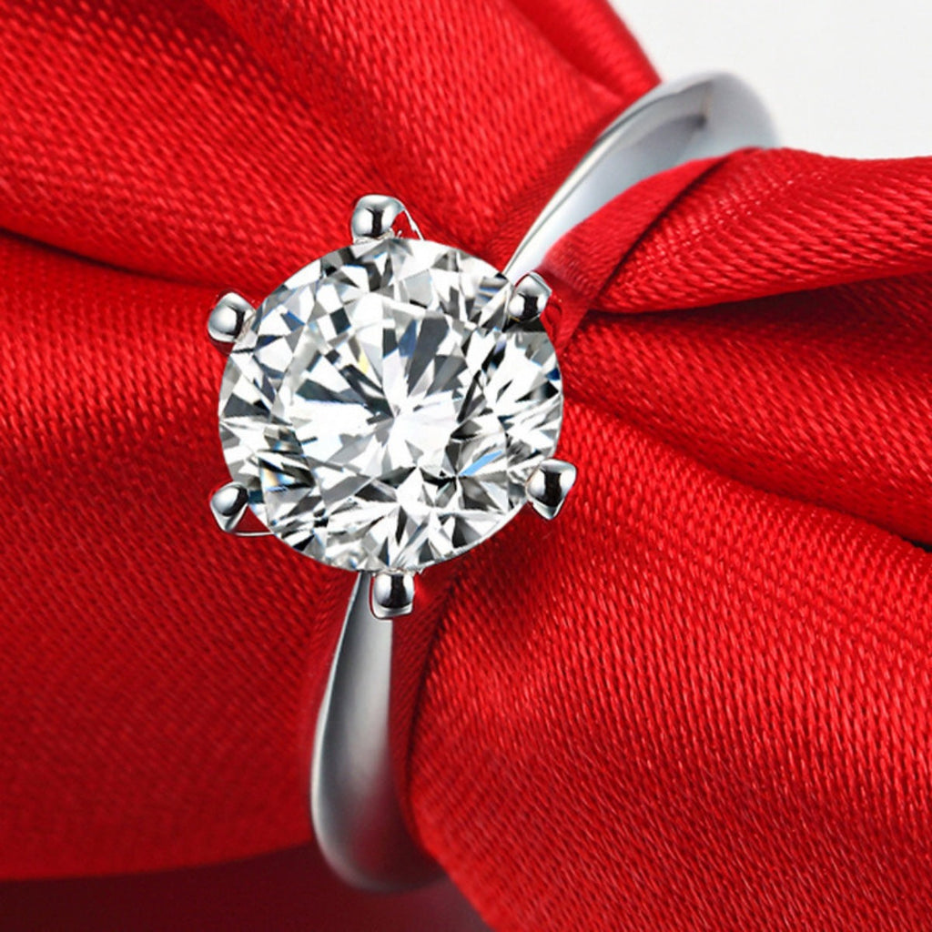 1 Carat Moissanite 925 Sterling Silver Ring