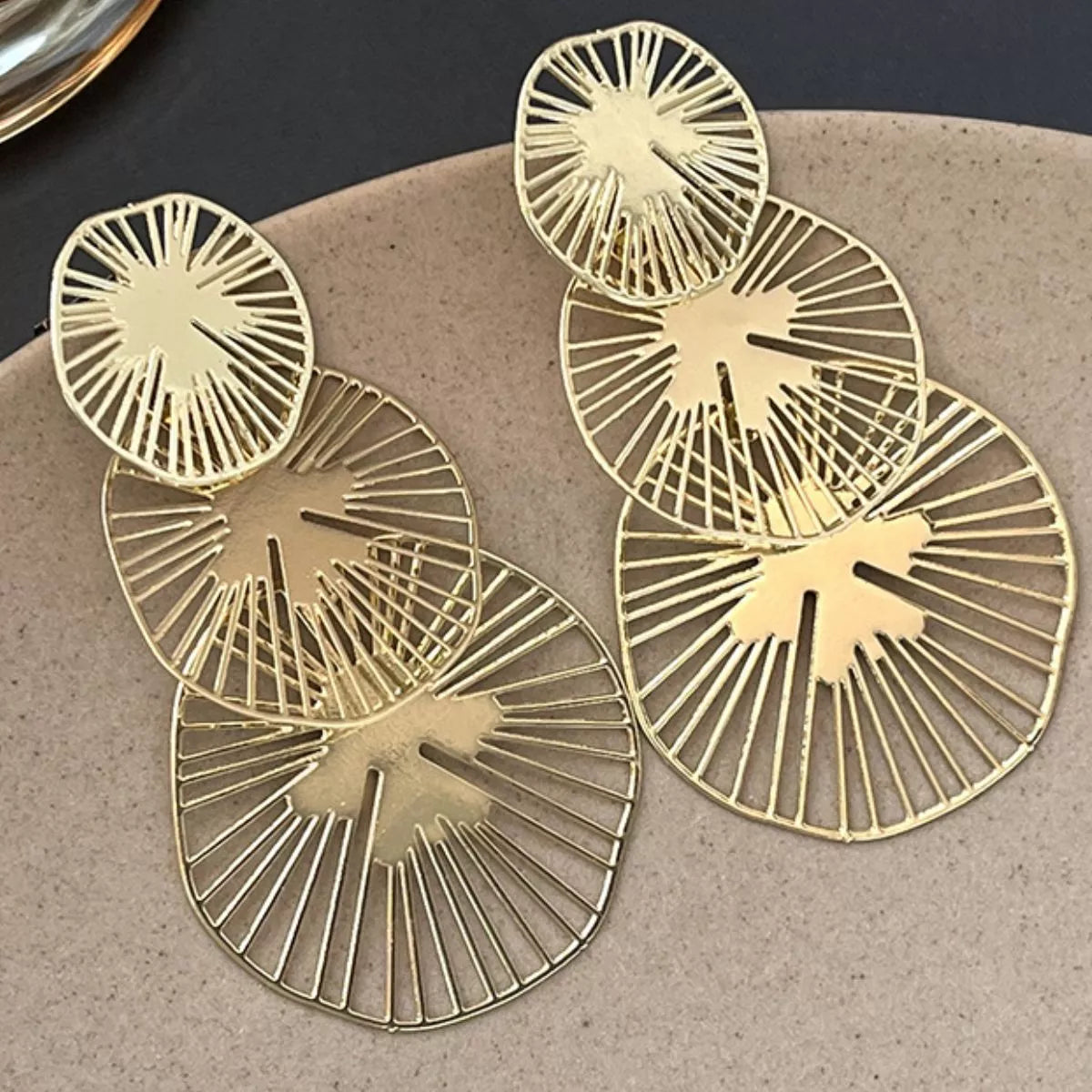 18K Gold-Plated Geometric Drop Earrings