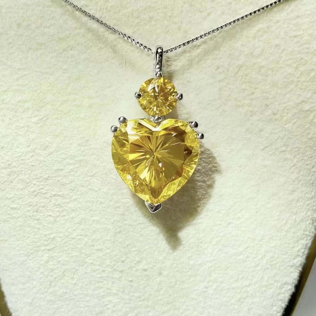 5.5 Carat Moissanite 925 Sterling Silver Pendant Necklace
