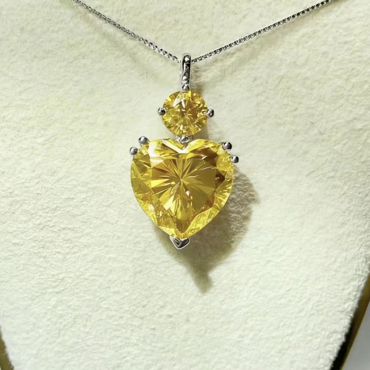 5.5 Carat Moissanite 925 Sterling Silver Pendant Necklace