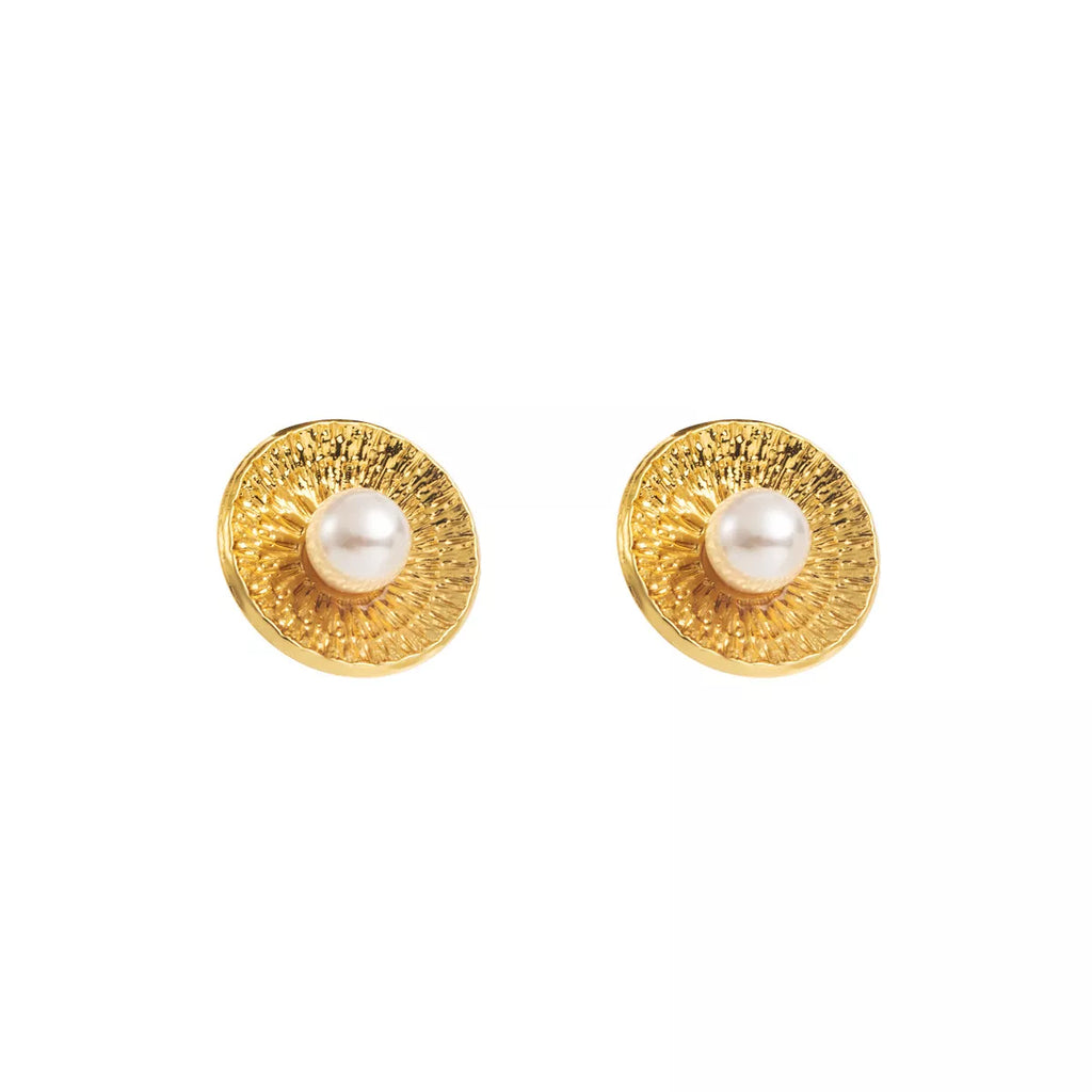 18K Gold-Plated Stud Earrings