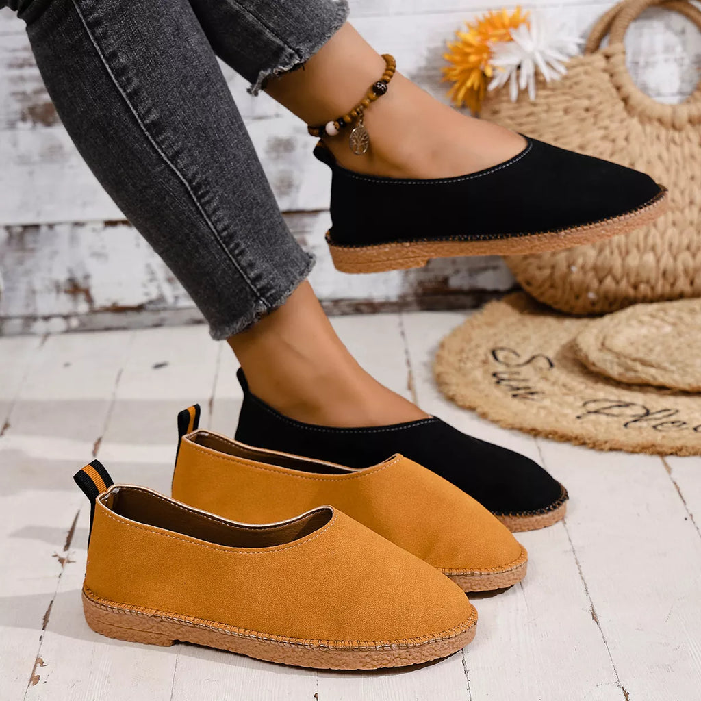 Round Toe Flats Slip-Ons