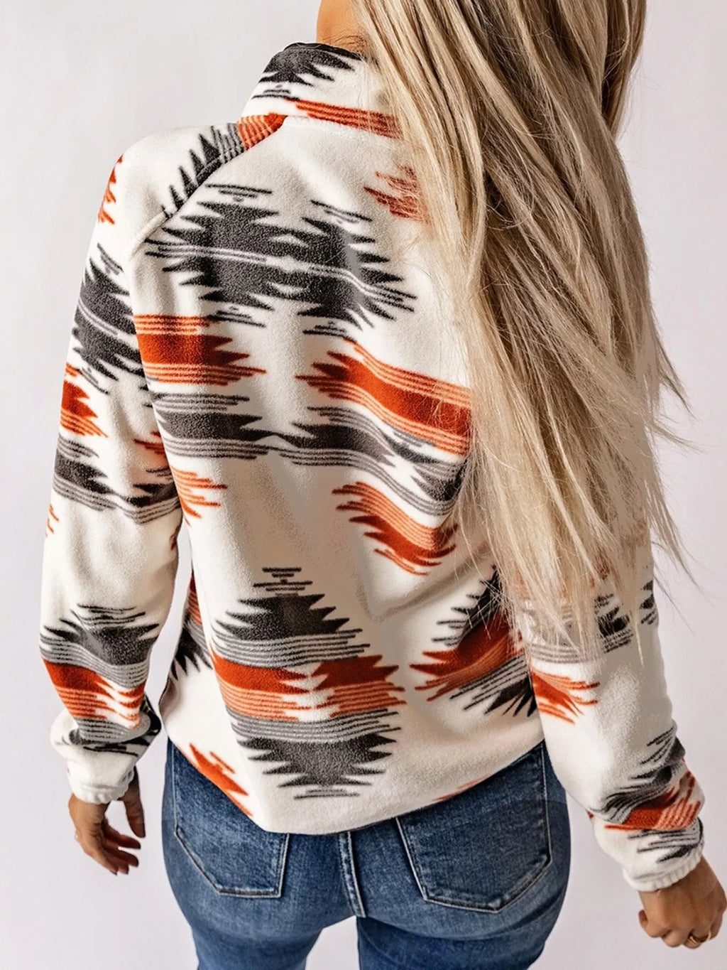 Geometric Snap Down Jacket