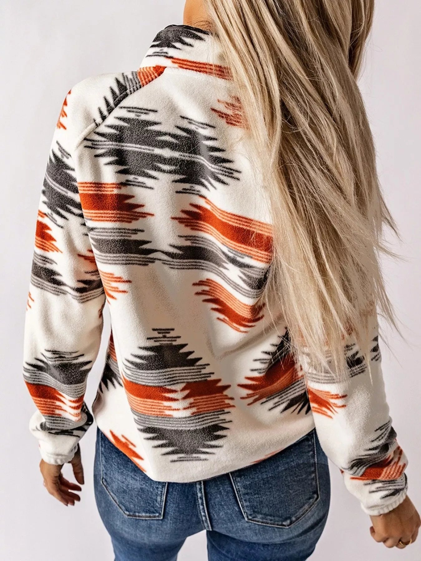 Geometric Snap Down Jacket