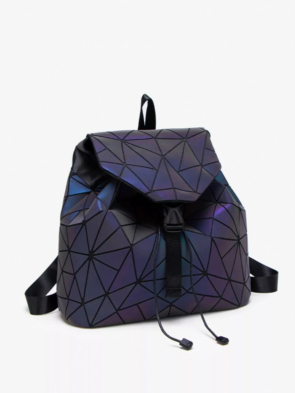 Geometric Buckle Backpack Bag
