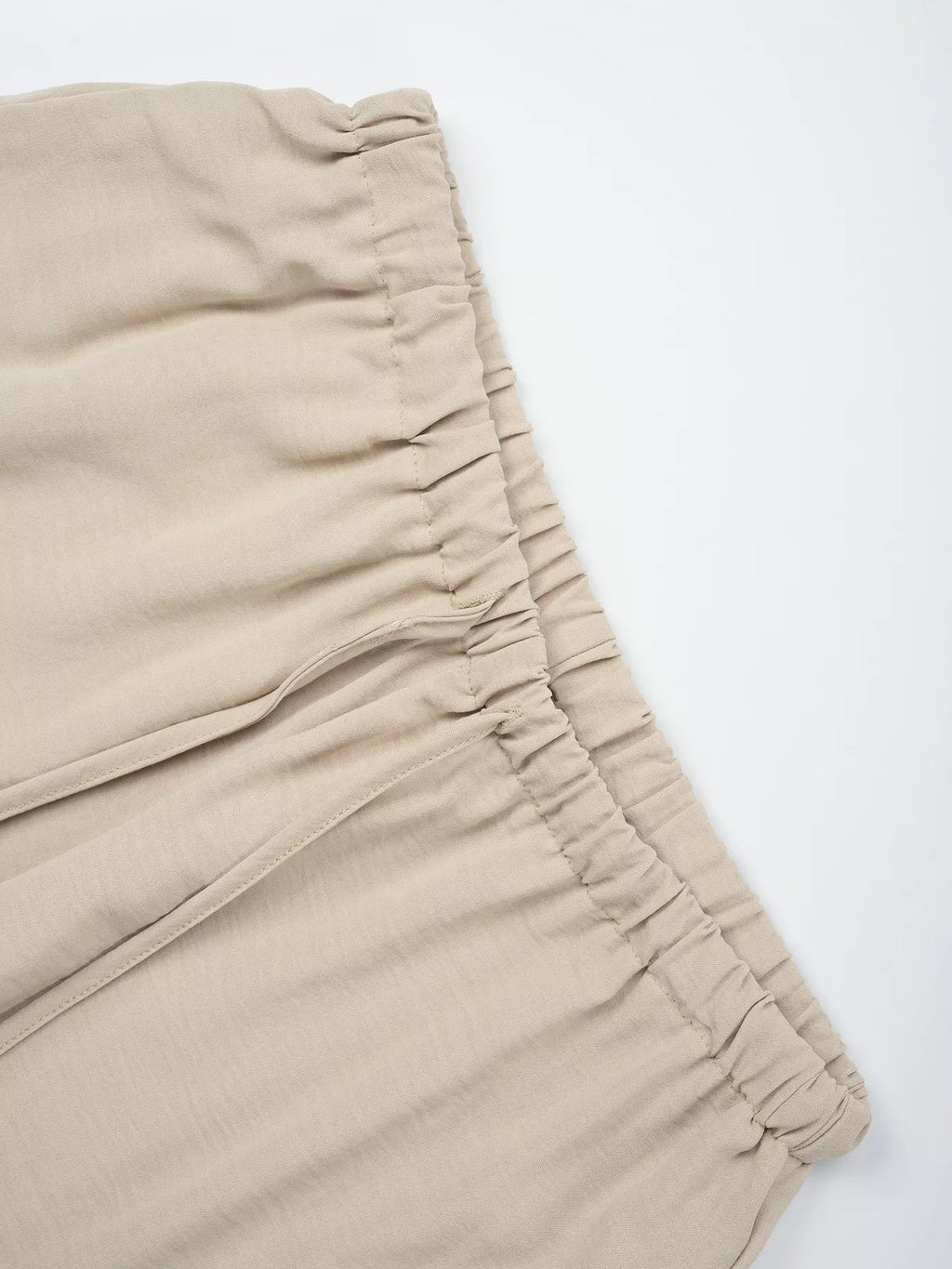 Drawstring Wide Leg Pants