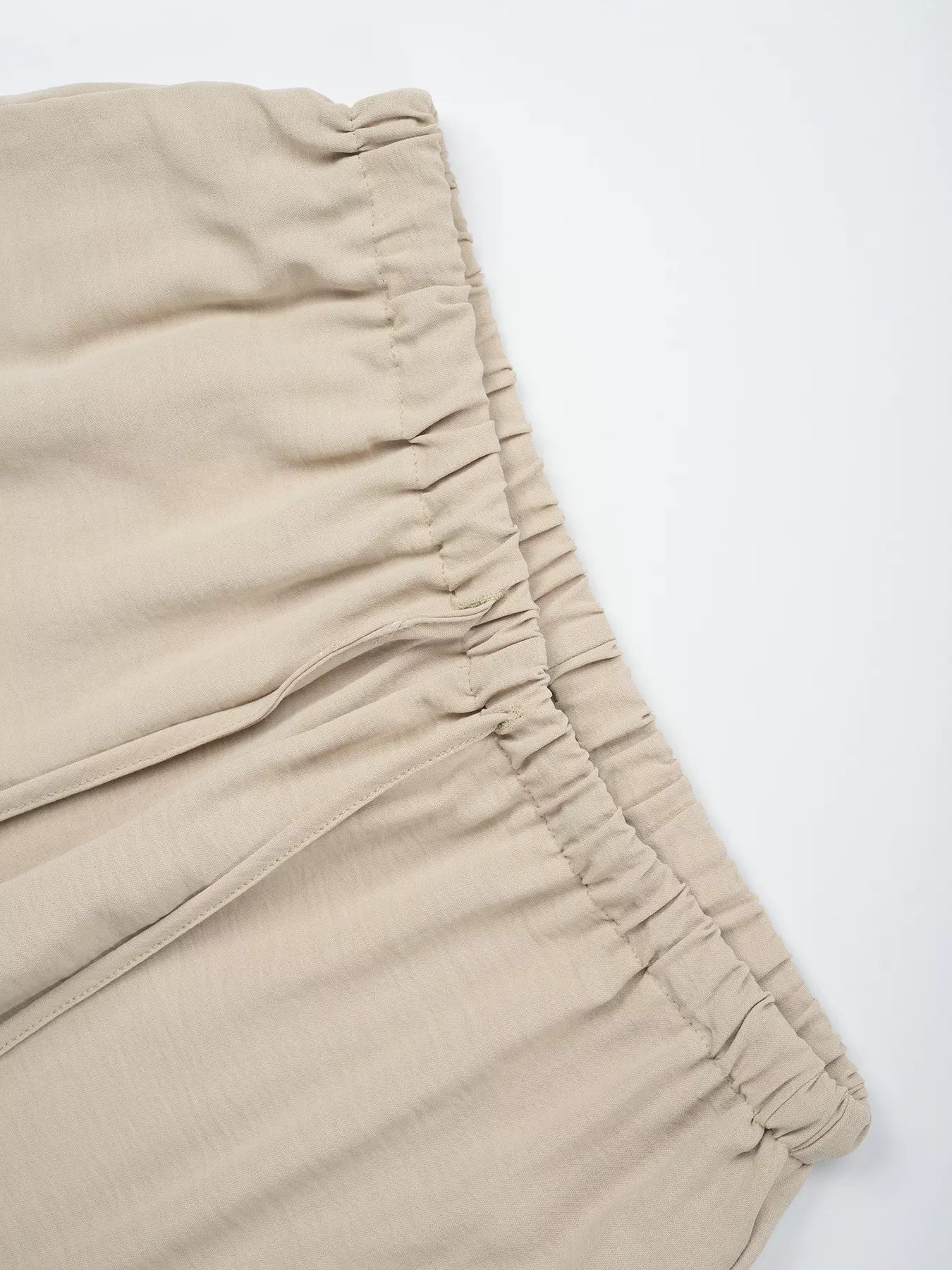 Drawstring Wide Leg Pants