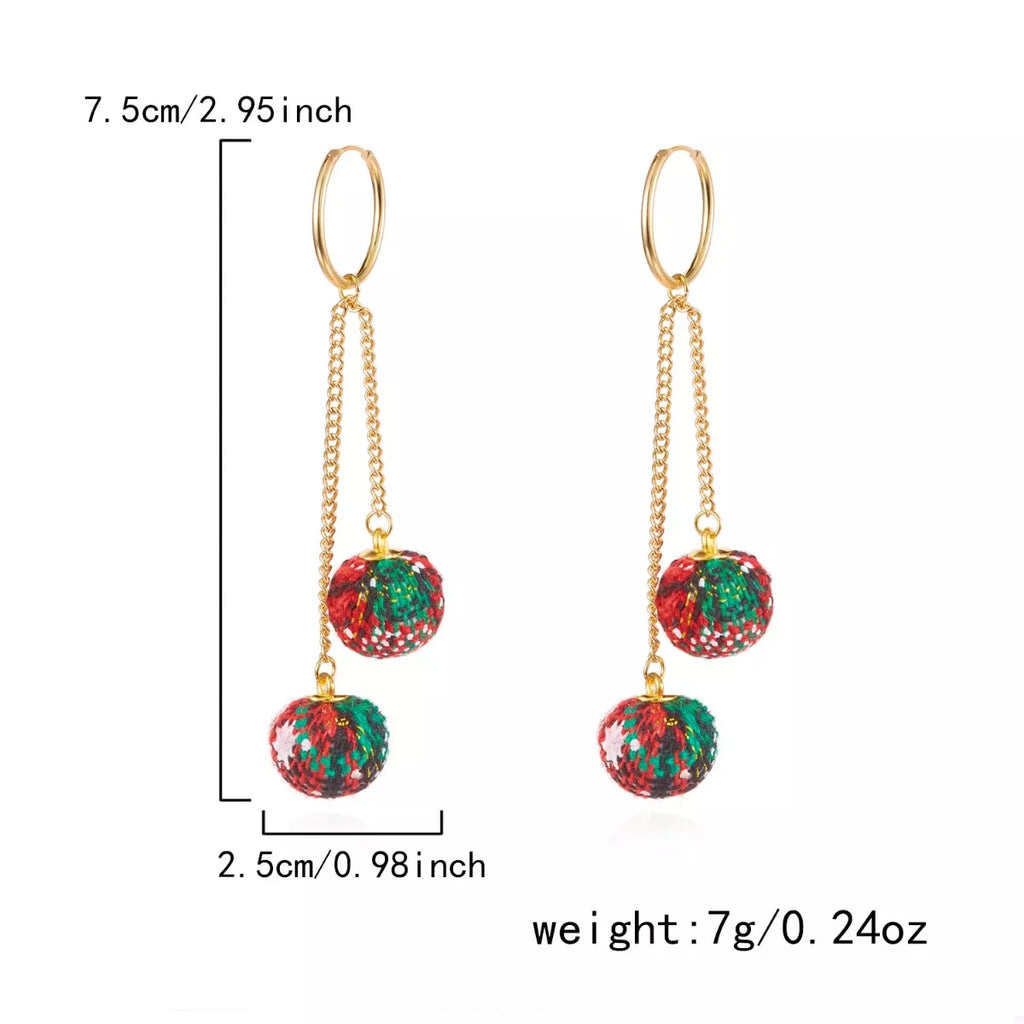 18K Gold-Plated Ball Drop Earrings