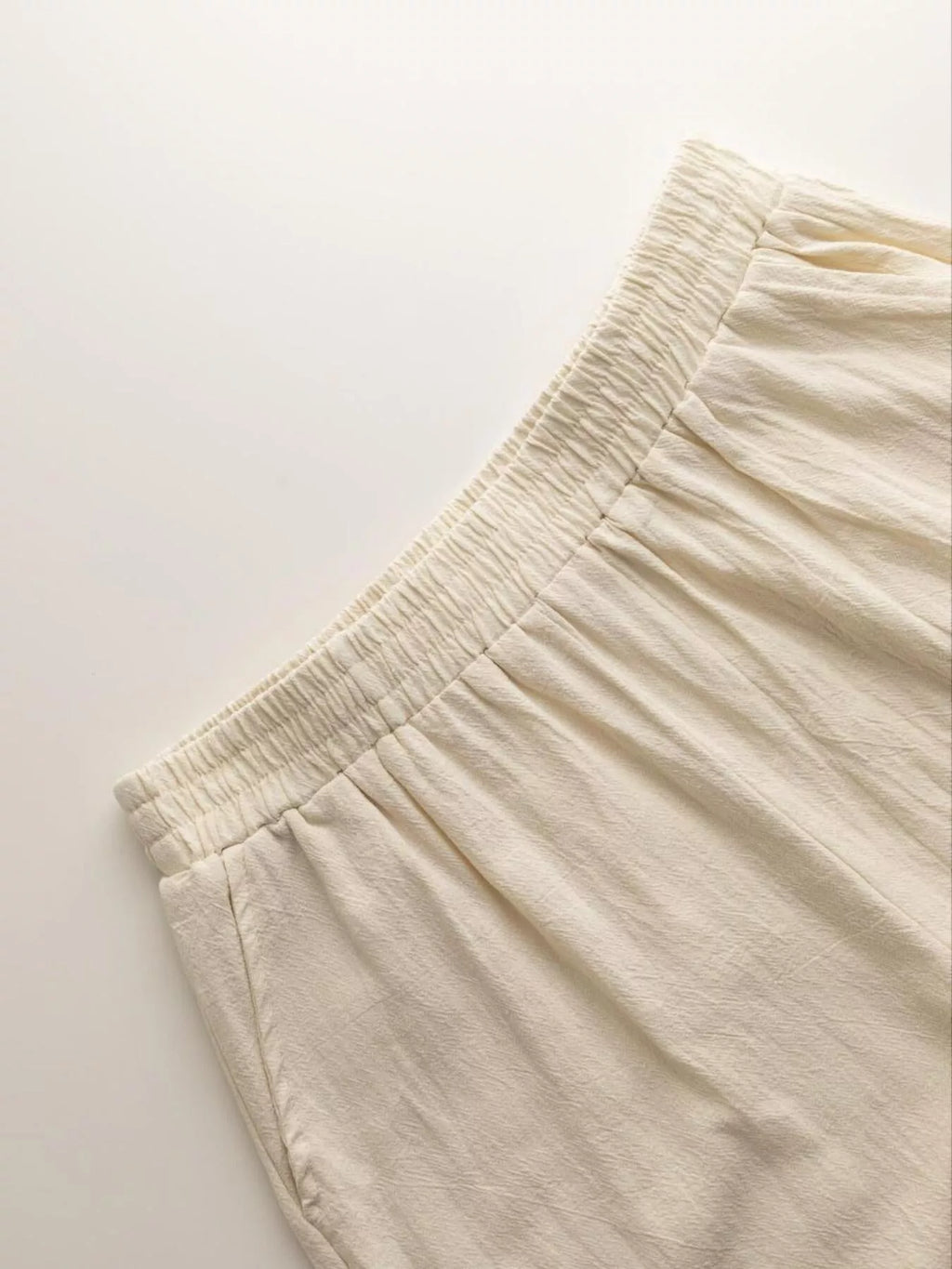 Sleeveless Ruffle Hem Top and Wide Leg Pants Two-Piece Set