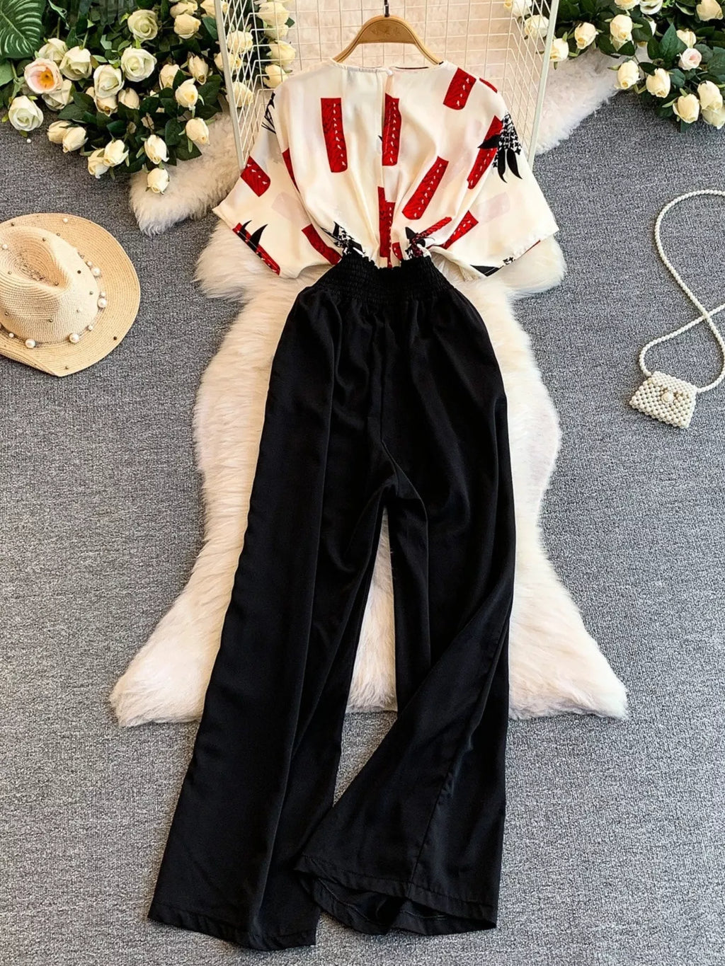Printed Wide Leg Jumpsuit