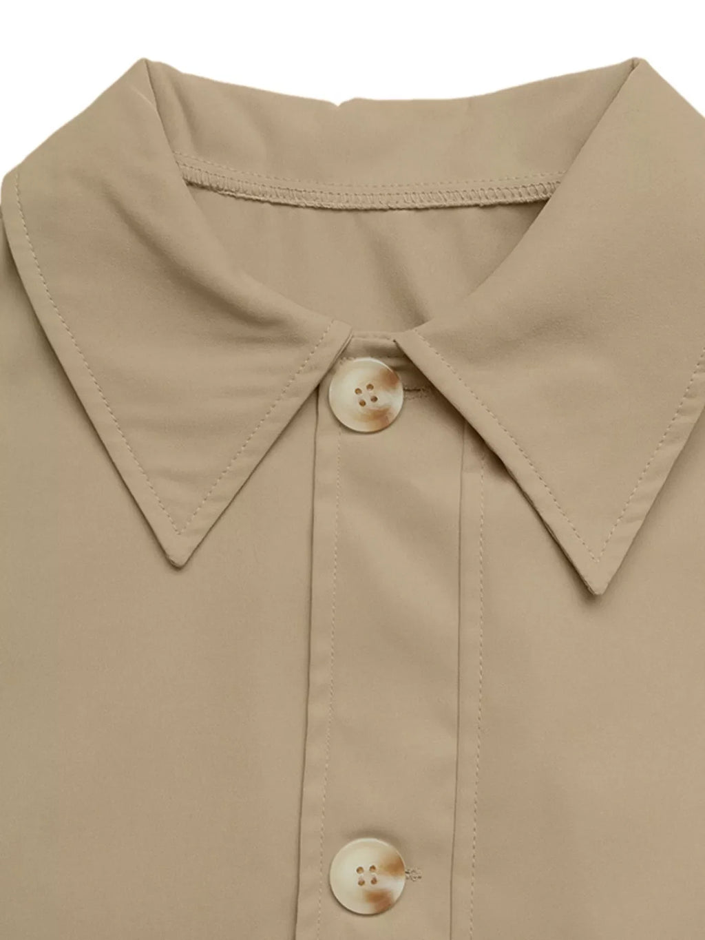 Relaxed Fit Button Up Shacket