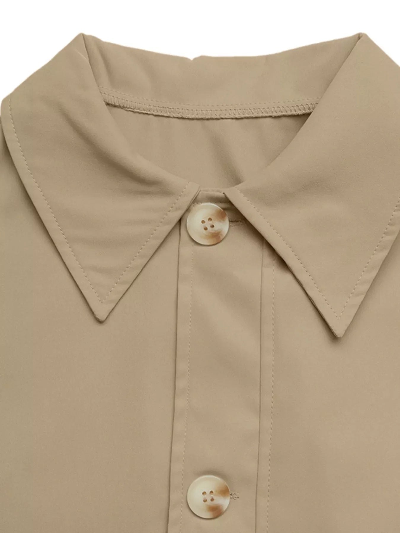Relaxed Fit Button Up Shacket