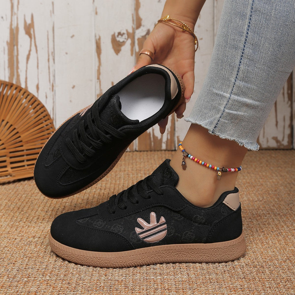 Round Toe Lace Up Sneakers
